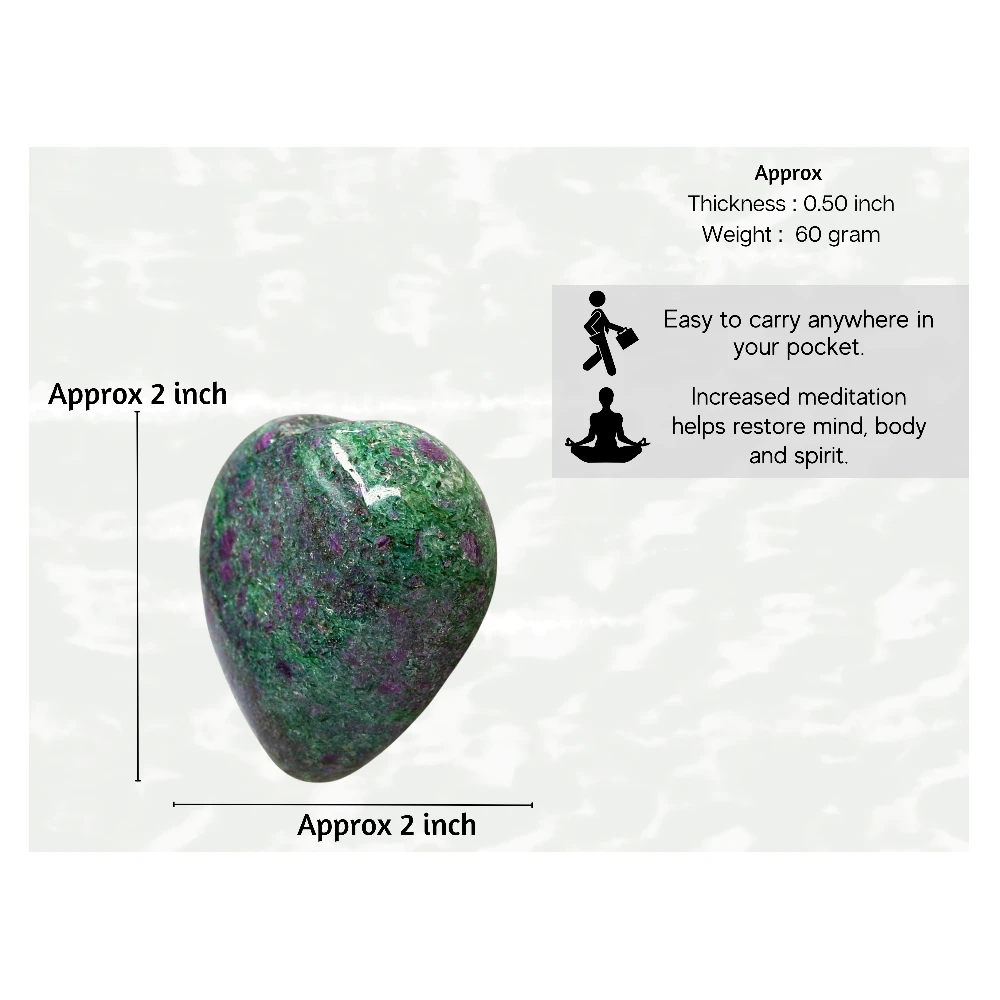 Ruby Fuchsite Heart