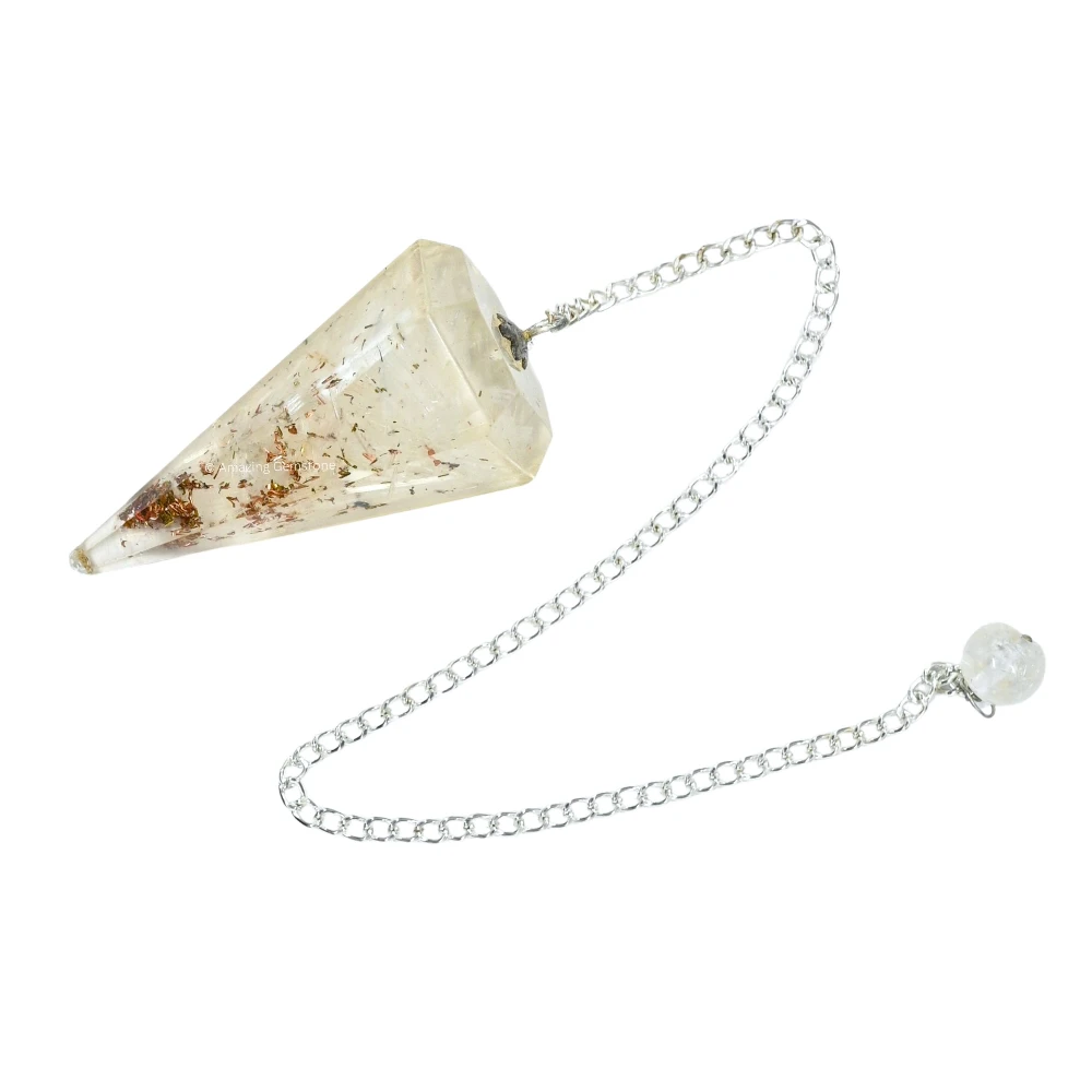 Selenite Orgone Pendulum