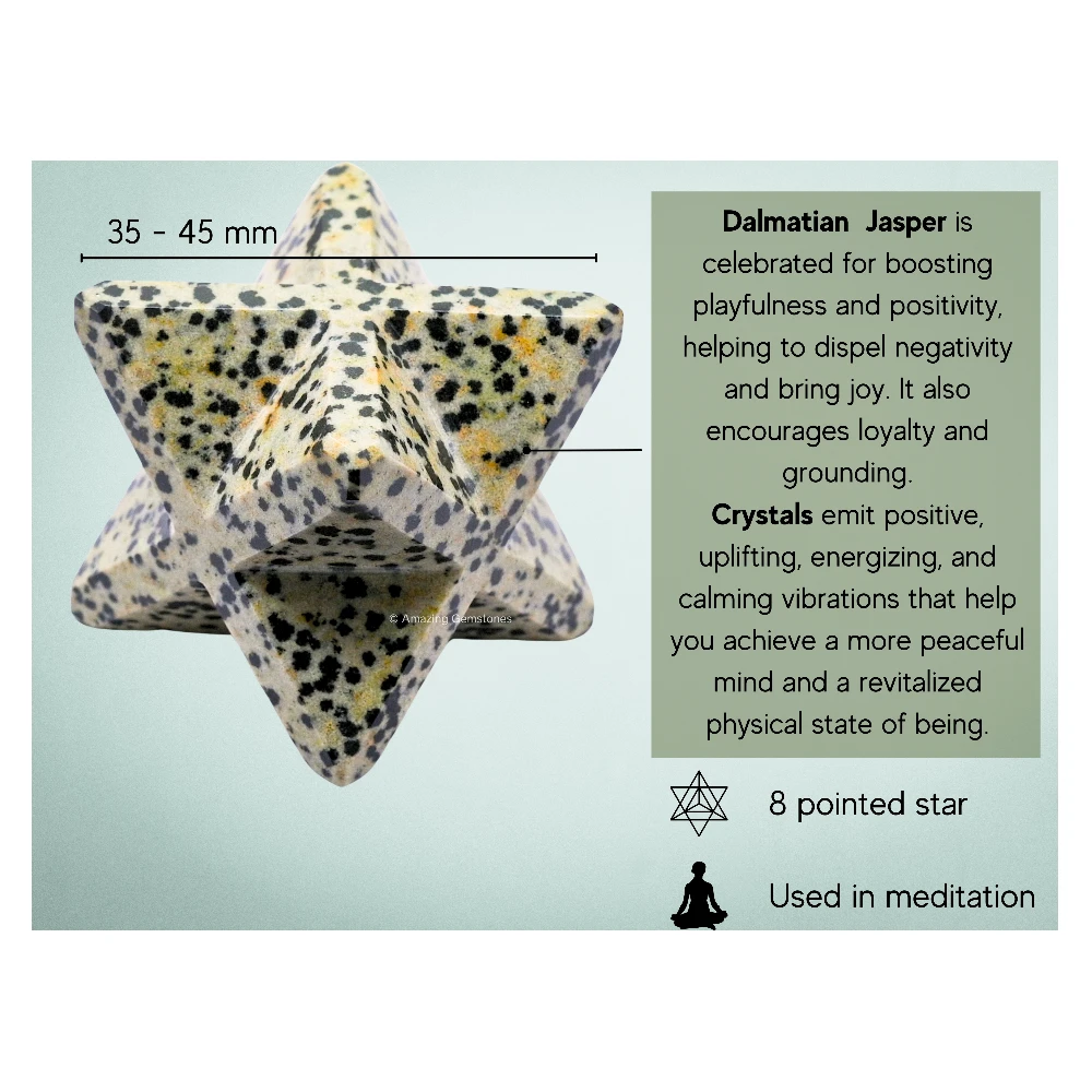 Dalmatian Jasper Merkaba (30-40mm)