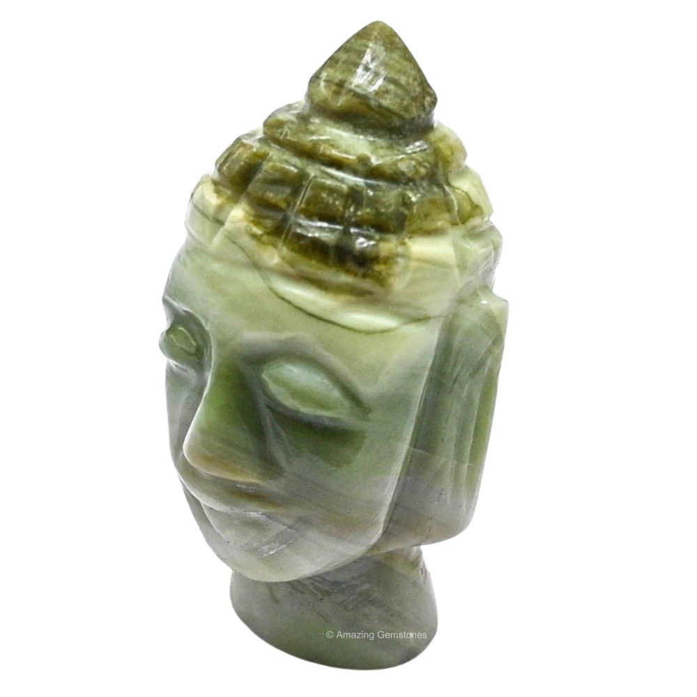 Serpentine Buddha Head