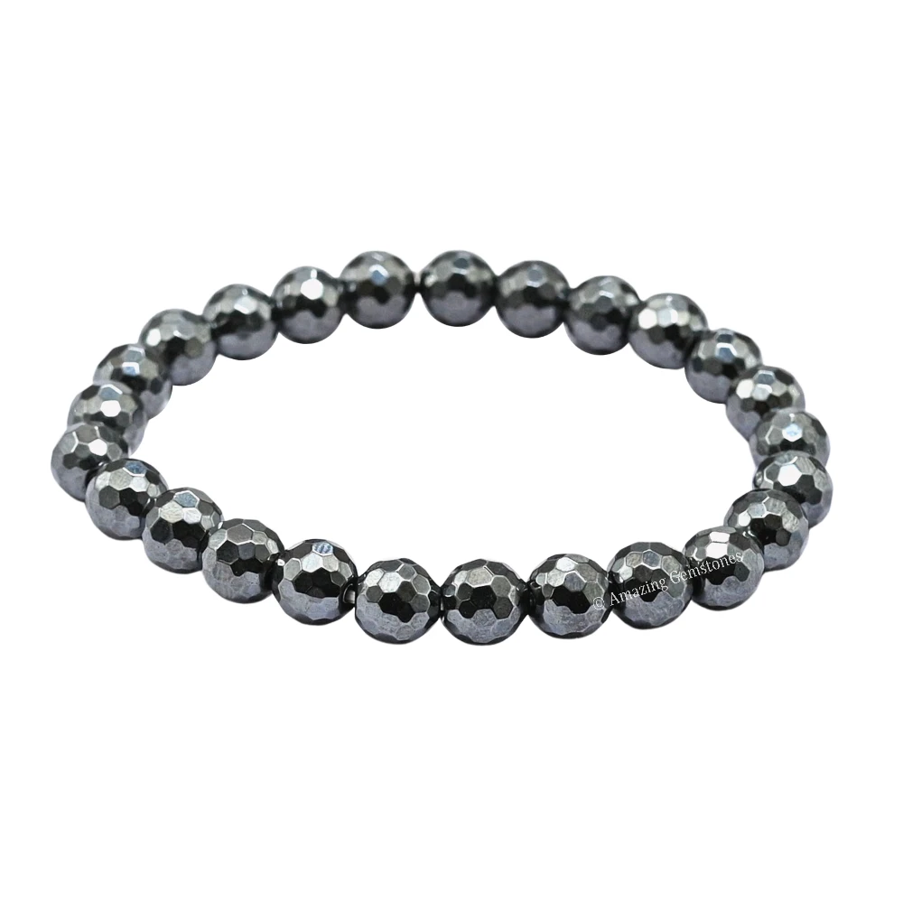 Hematite Bracelet (Faceted-Stretchable)