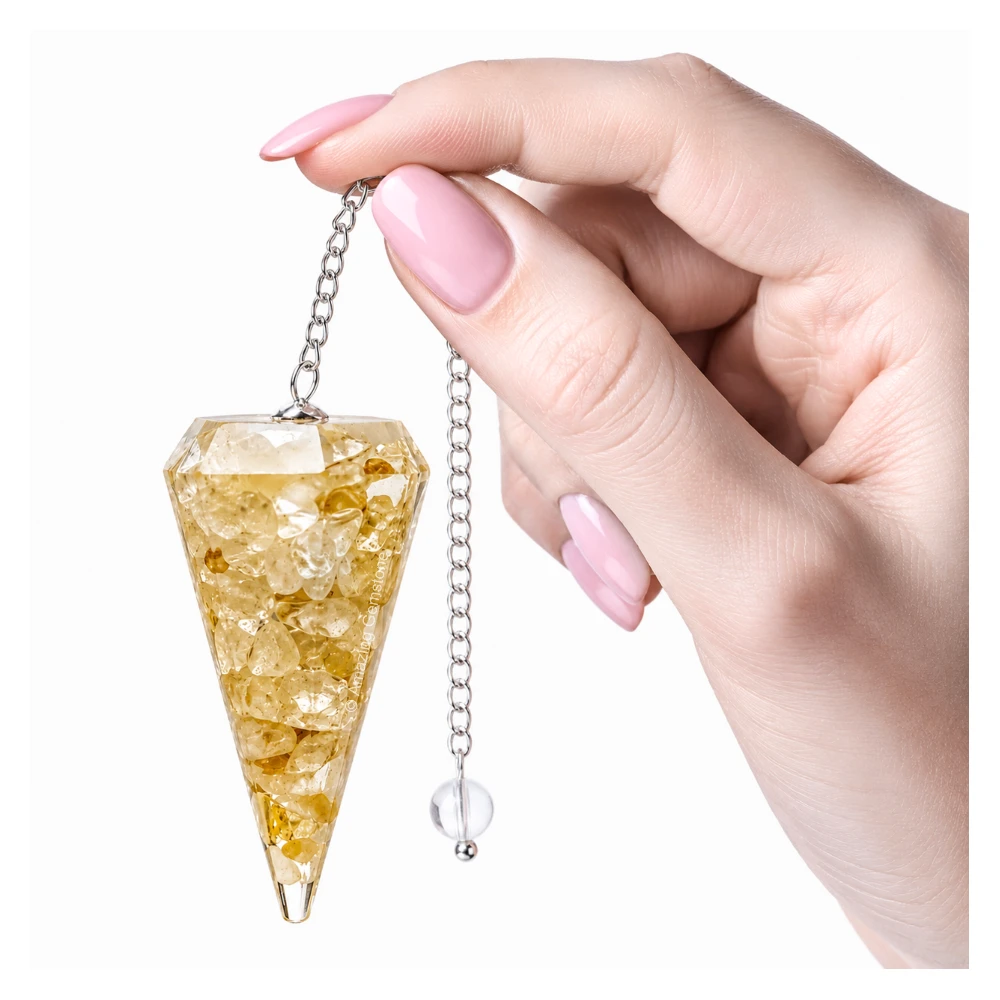 Citrine Onyx Orgone Pendulum