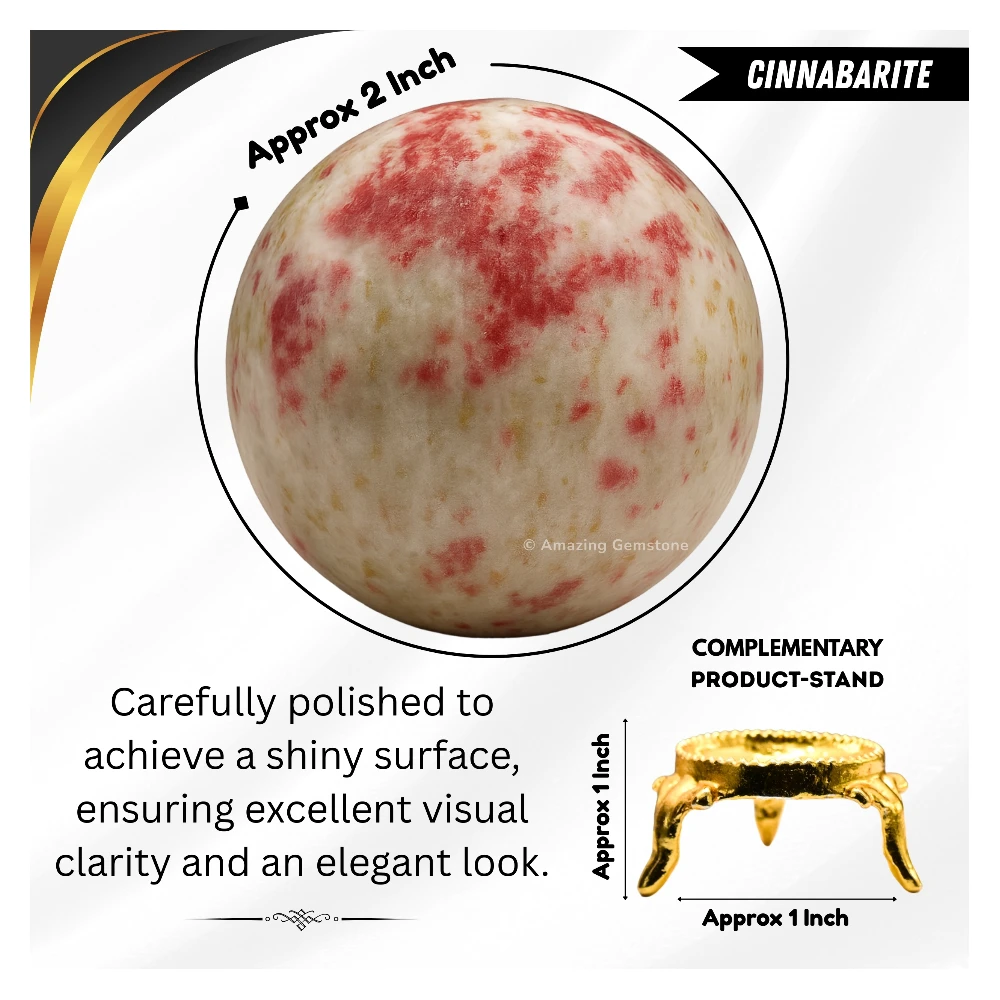 Cinnabarite Sphere (2 Inch)