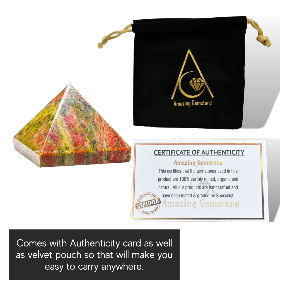 Unakite Pyramid (1 Inch)