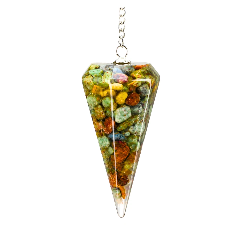 Ruby Zoisite Orgone Pendulum
