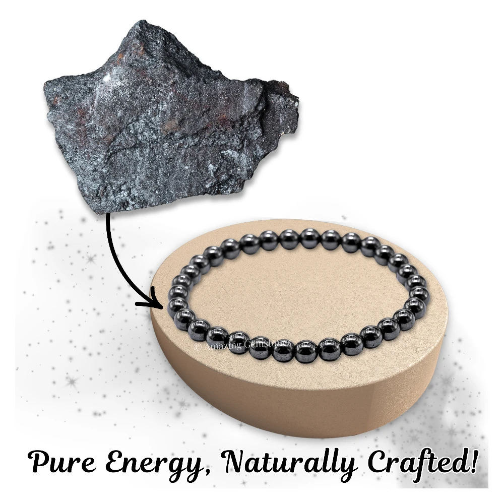 Hematite Healing Crystal Bracelets - 6mm Beads