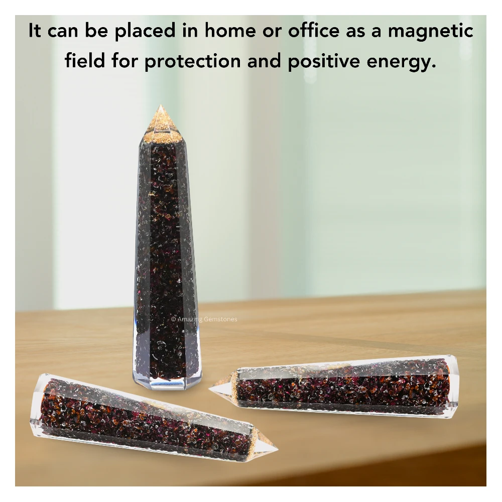 Garnet Orgone Tower (4.5 Inch)
