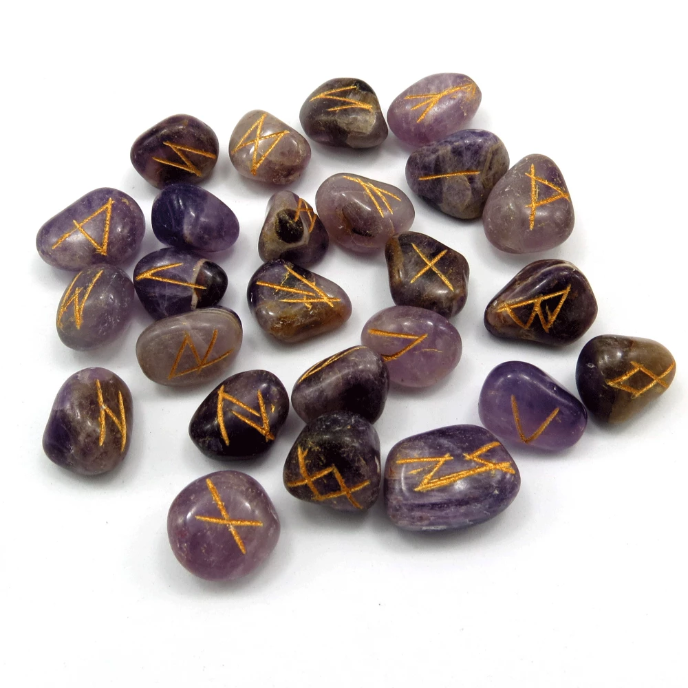 Amethyst Rune Stones Set