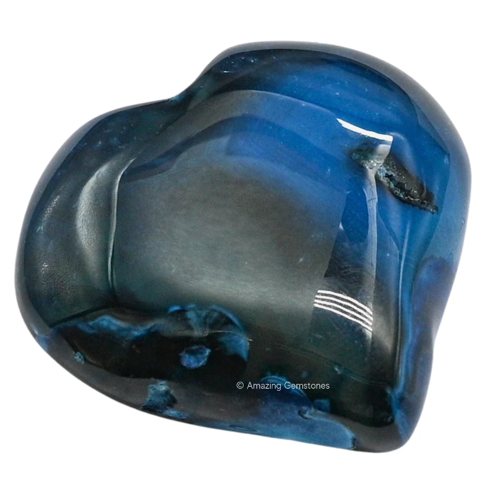 Blue Onyx Agate Heart