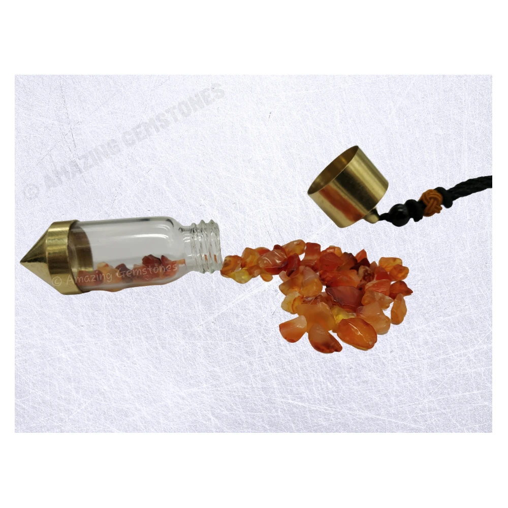Carnelian Necklace - Bottle Point (Gold)
