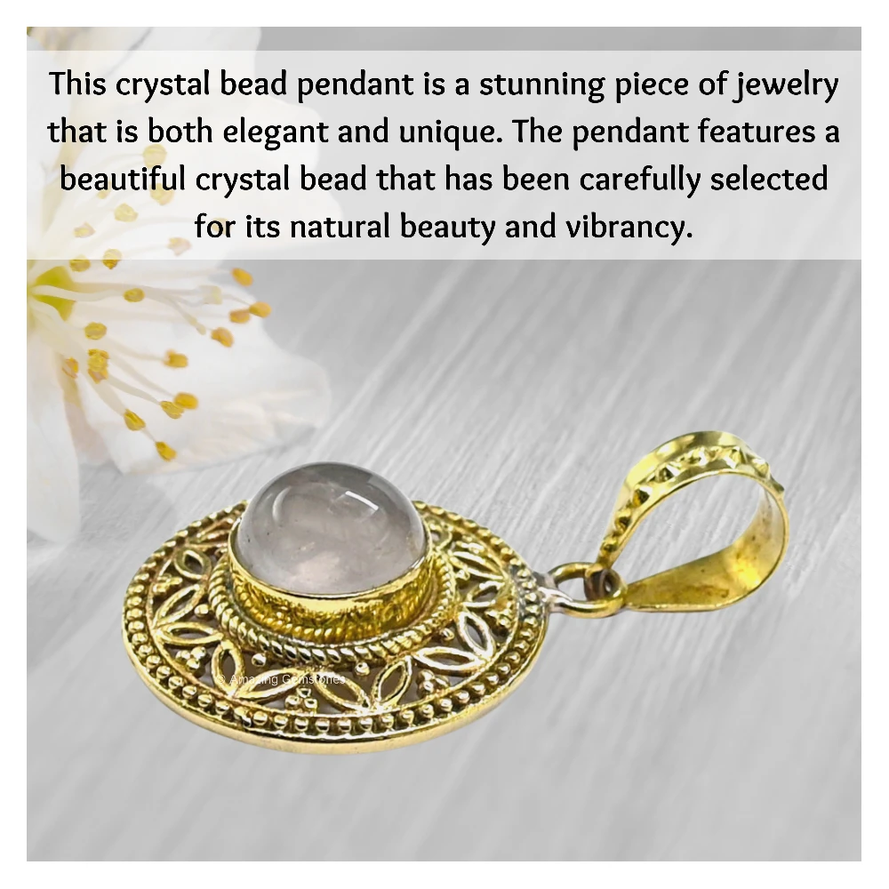 Rose Quartz Bead Necklace Premium