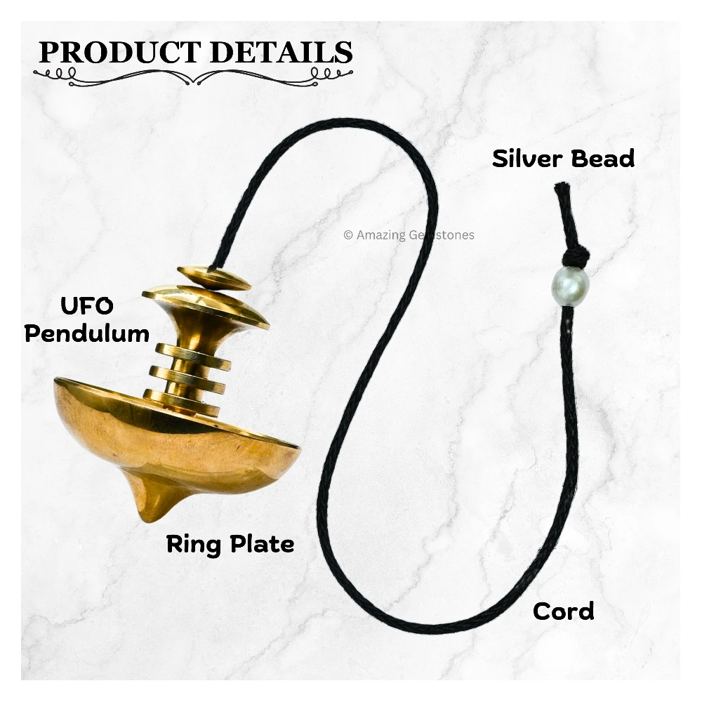 Metal Brass Pendulum - UFO large (MP113)