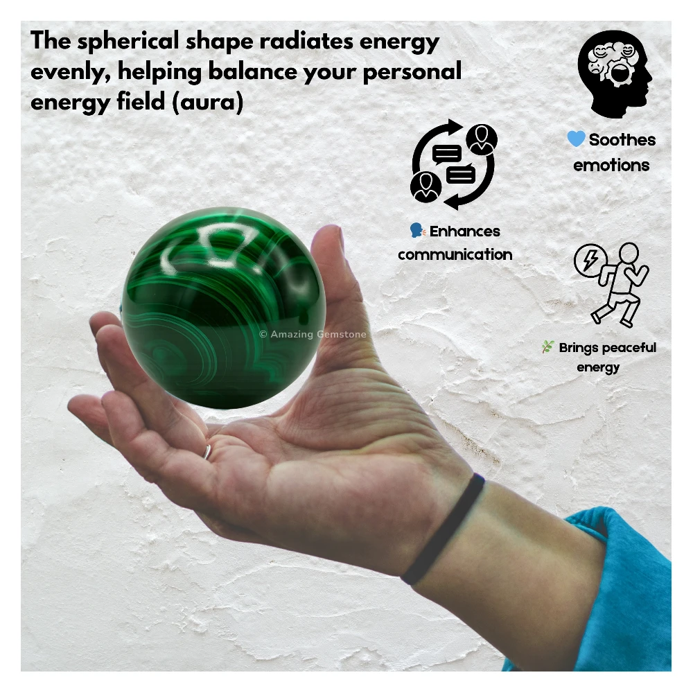 Malachite Sphere (2 Inch)