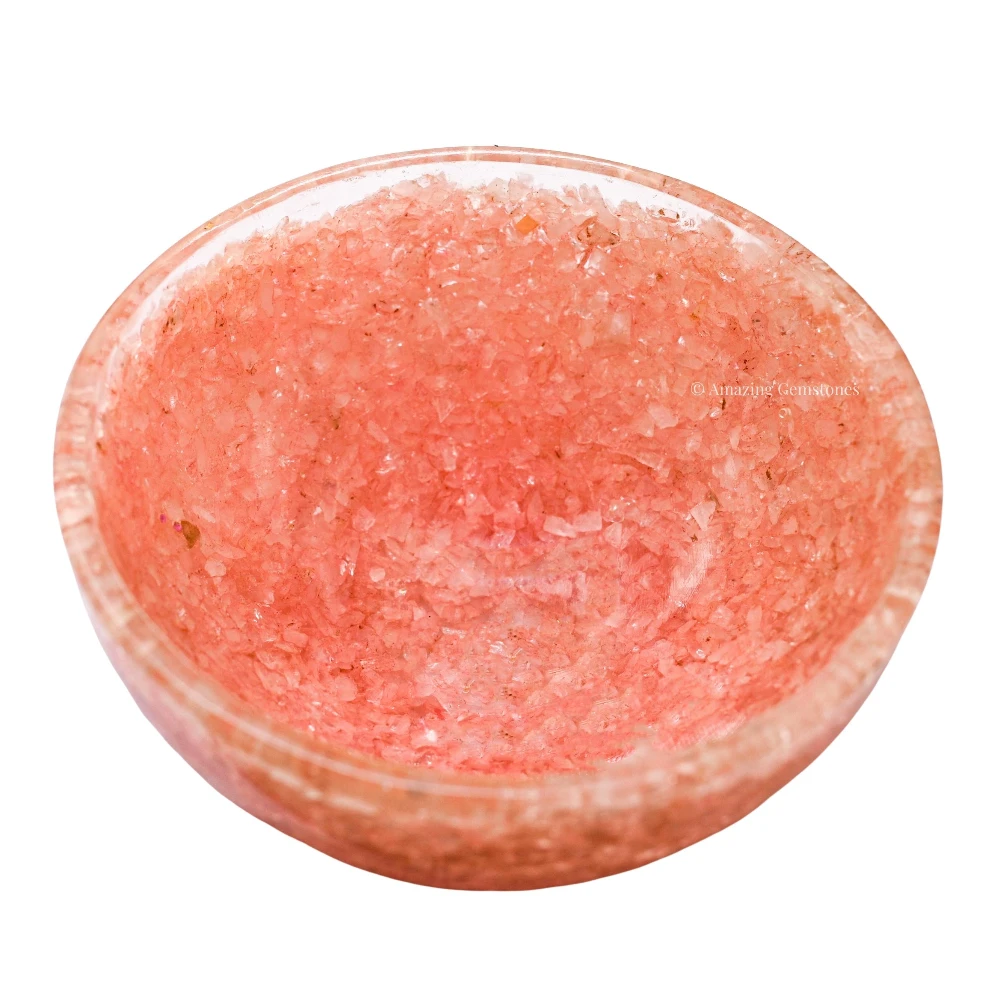 Rose Quartz Crystal Orgone Bowl (4 Inch)
