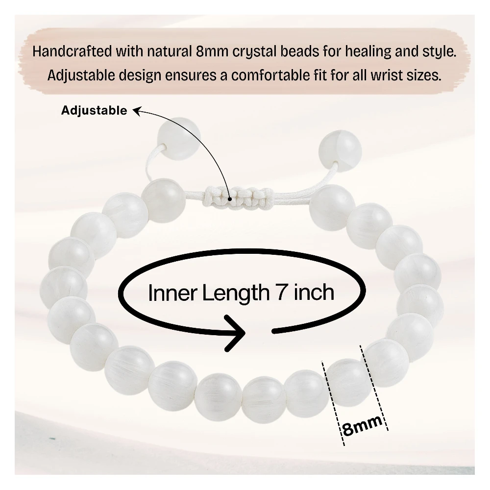 Selenite Bracelet (Adjustable)