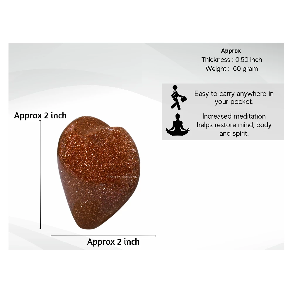 Red Goldstone Heart