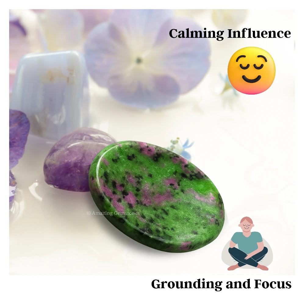 Ruby Zoisite Worry Stone