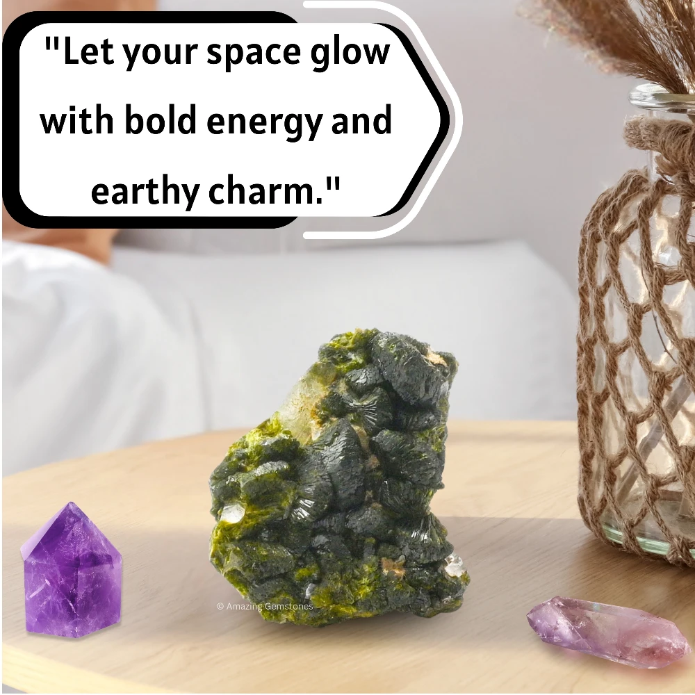 Epidote Crystal Mineral Specimen (Medium)