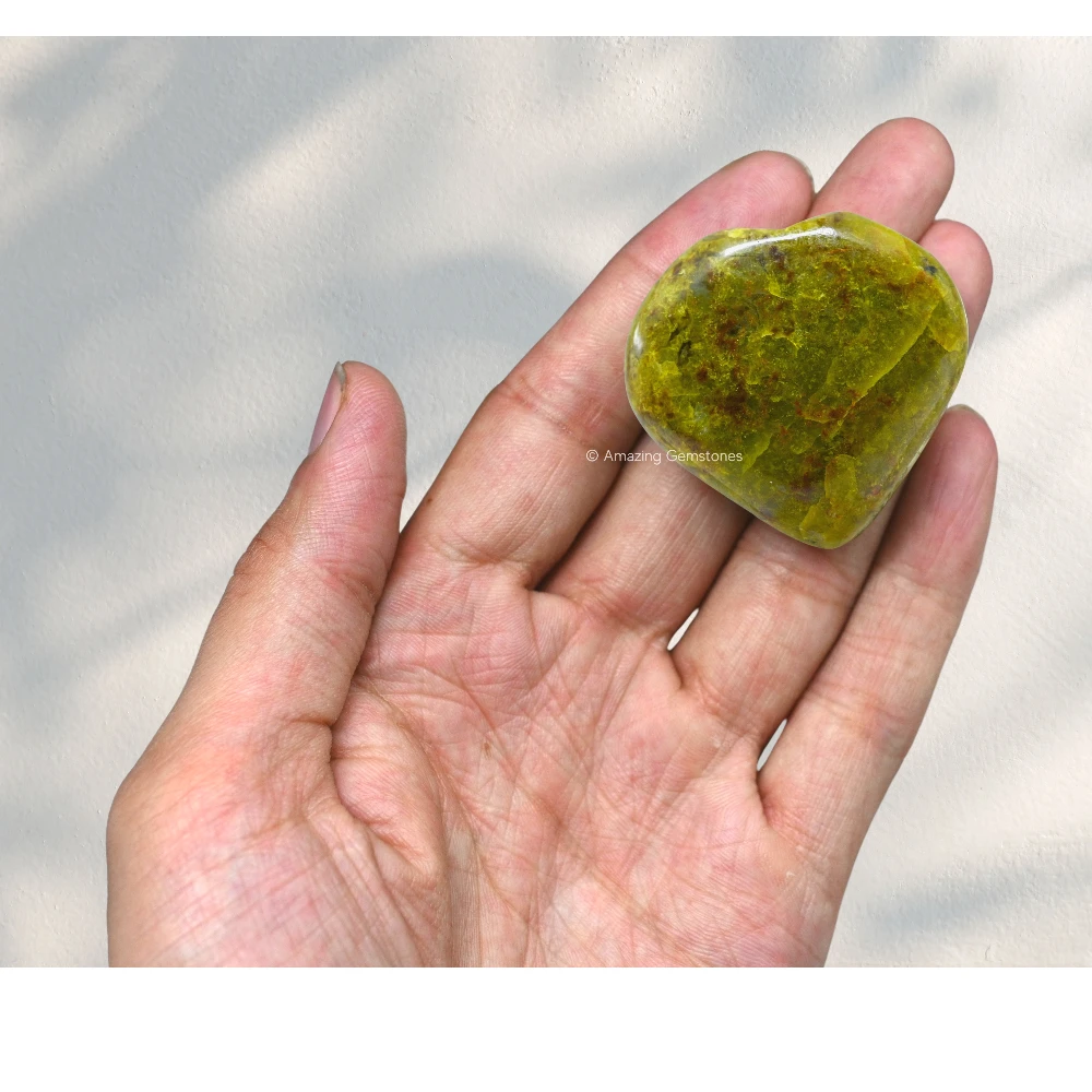 Green Opal Heart