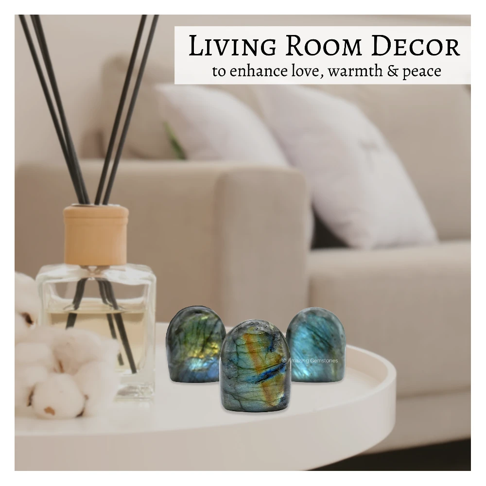 Labradorite Standing Palm Stone (Regular)