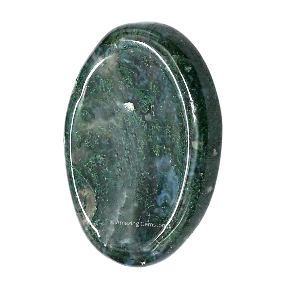 Moss Agate Worry Stone