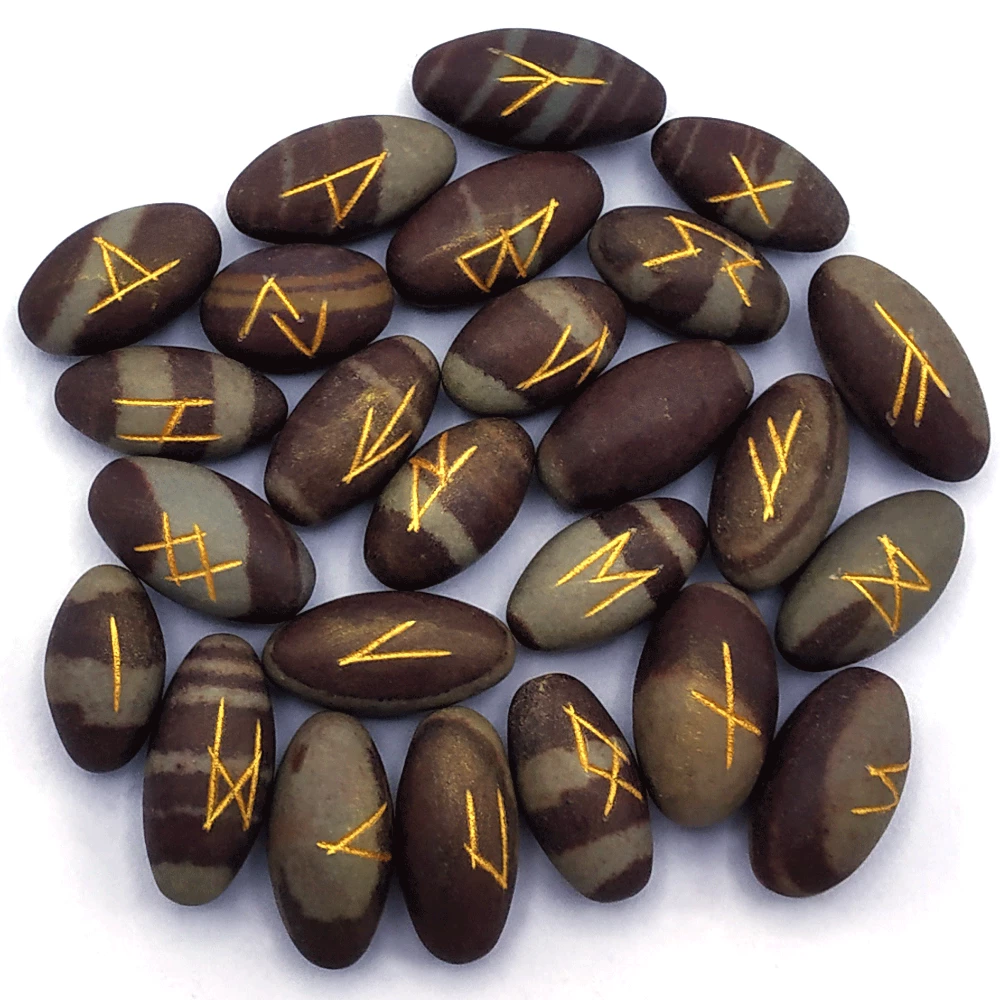 Narmada Shiva Lingam Rune Stones Set