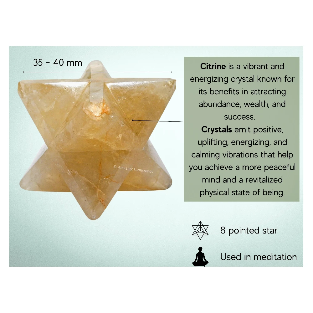 Citrine Merkaba (30-40 mm)