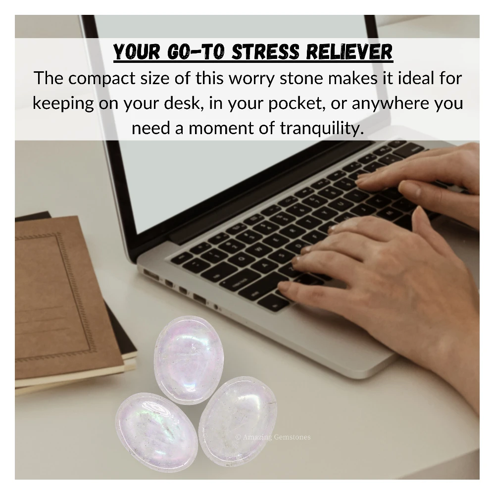Angel Aura Quartz Worry Stone