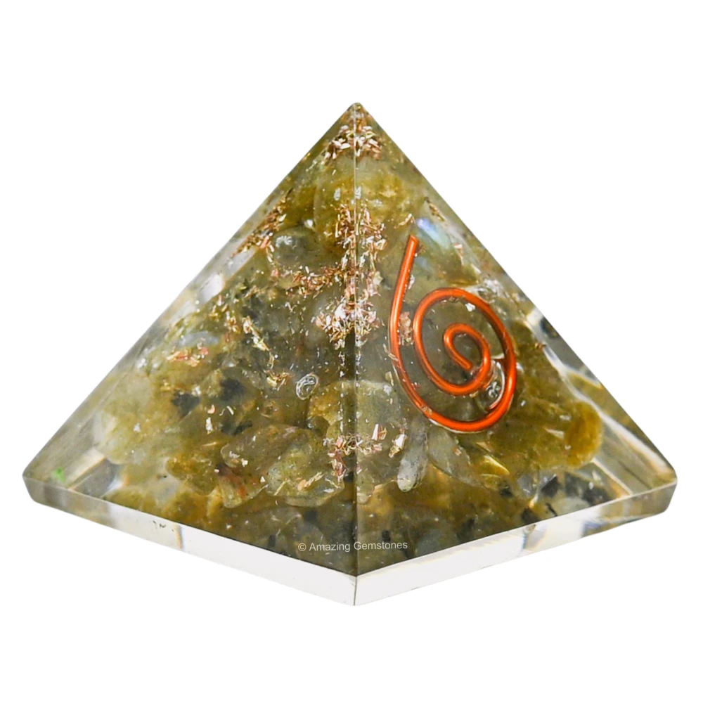 Labradorite Orgone Pyramid - Mini