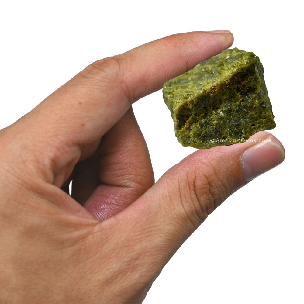 Green Tourmaline with Matrix Raw Crystals (2 Pieces)