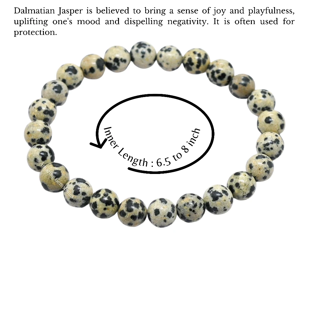 Dalmatian Jasper Bracelet (Strechable)