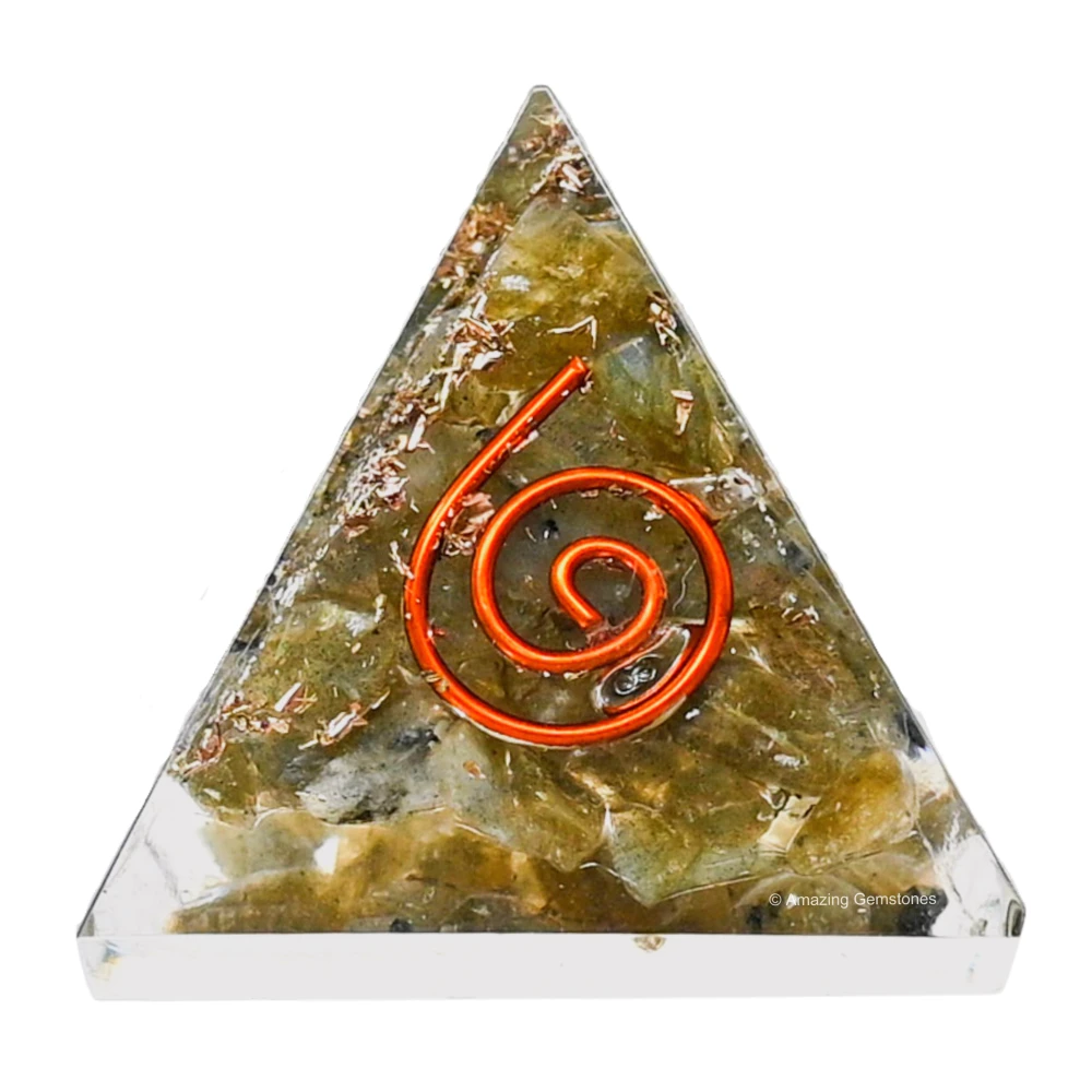 Labradorite Orgone Pyramid - Mini