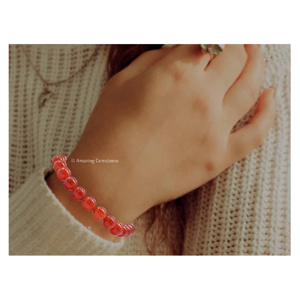 Red Agate Bracelet (Strechable)
