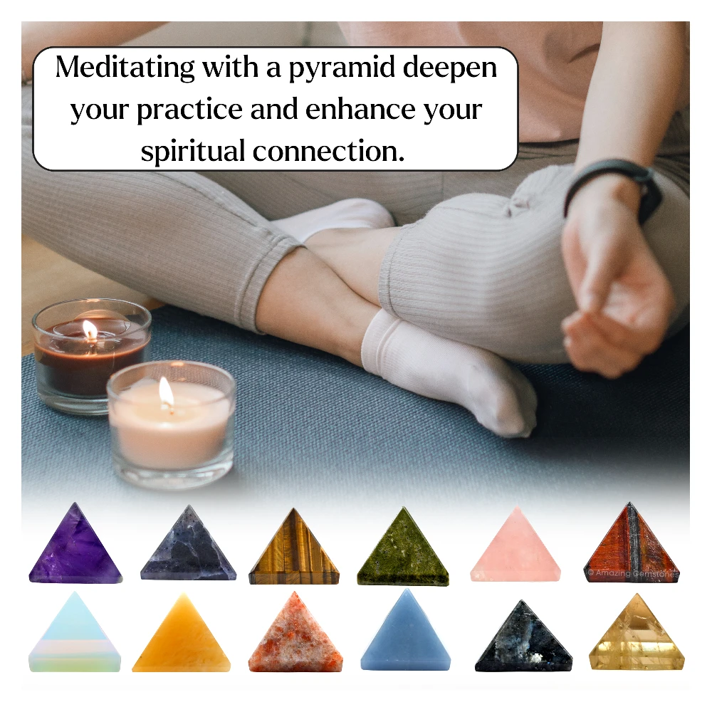 Set of 11 Crystal Pyramid