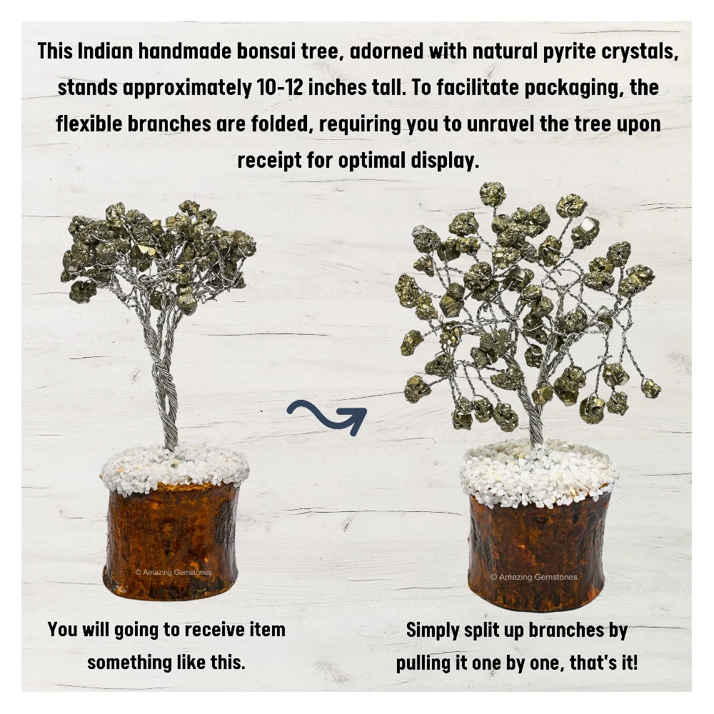 Pyrite Tree - Raw (Silver)(50 Beads)