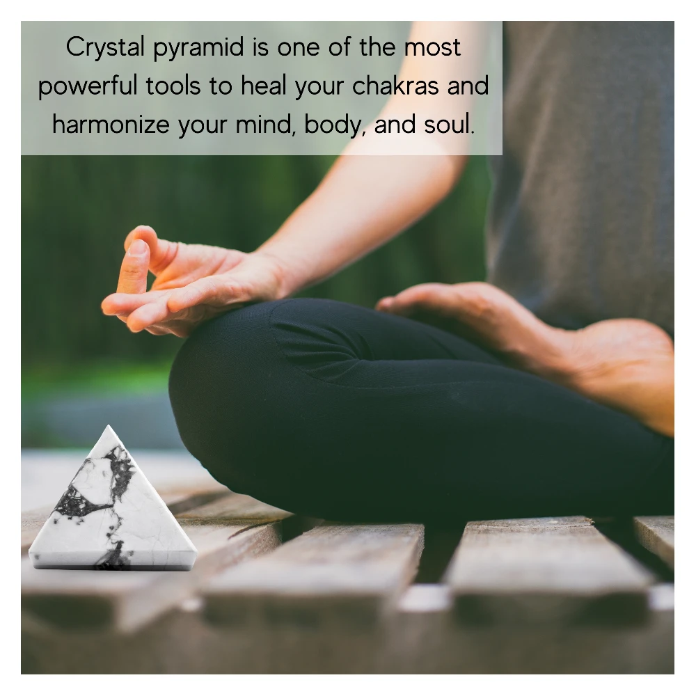 Howlite Pyramid (1 Inch)