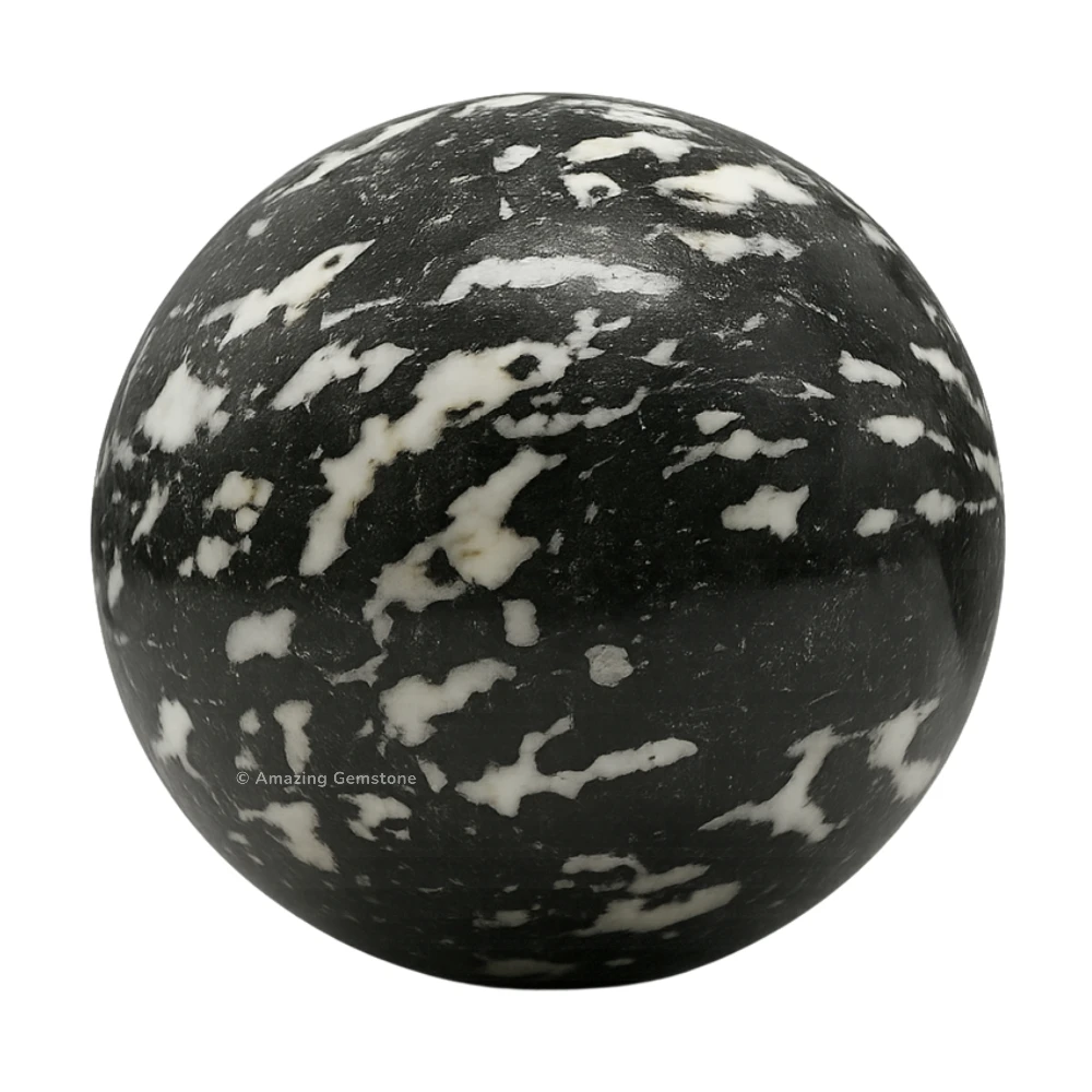 Black and White Tourmaline Sphere (2 Inch)