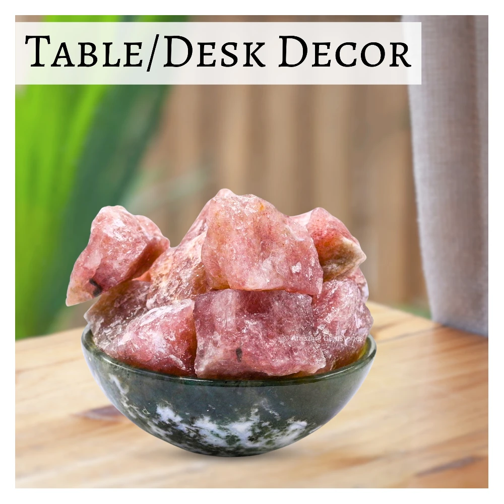 Strawberry Quartz Raw Crystals (1 LB)