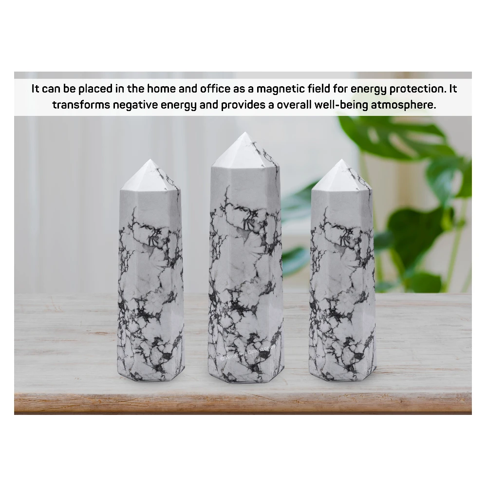 Howlite Tower (5.5" to 6" Inch)
