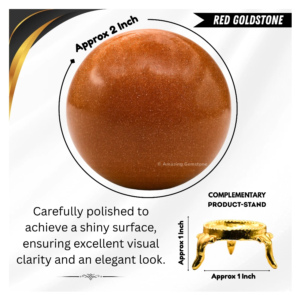 Red Goldstone Sphere (2 Inch)