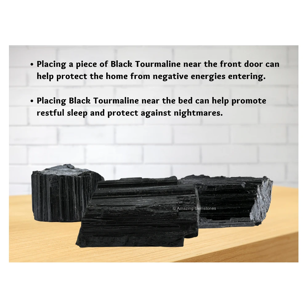 Black Tourmaline Rough Raw Crystal (200-350 Grams)