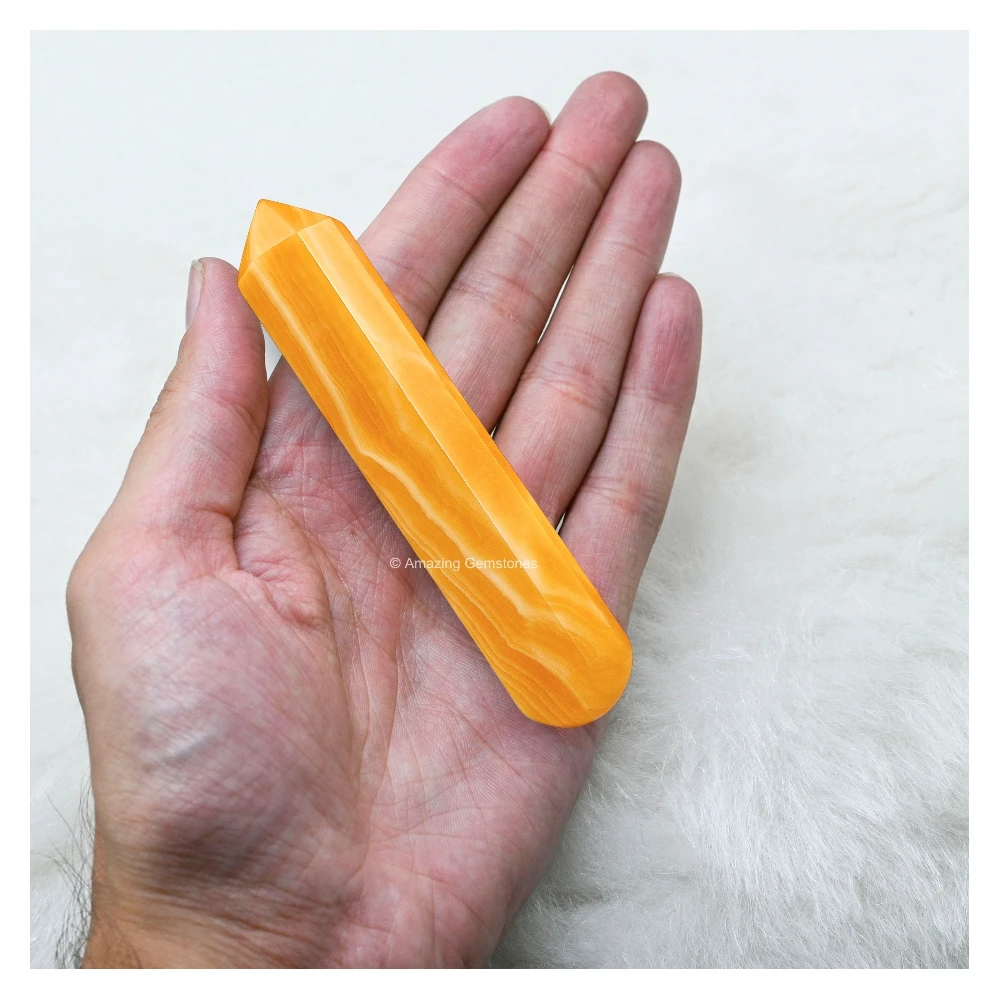 Yellow Calcite Wand (Faceted)