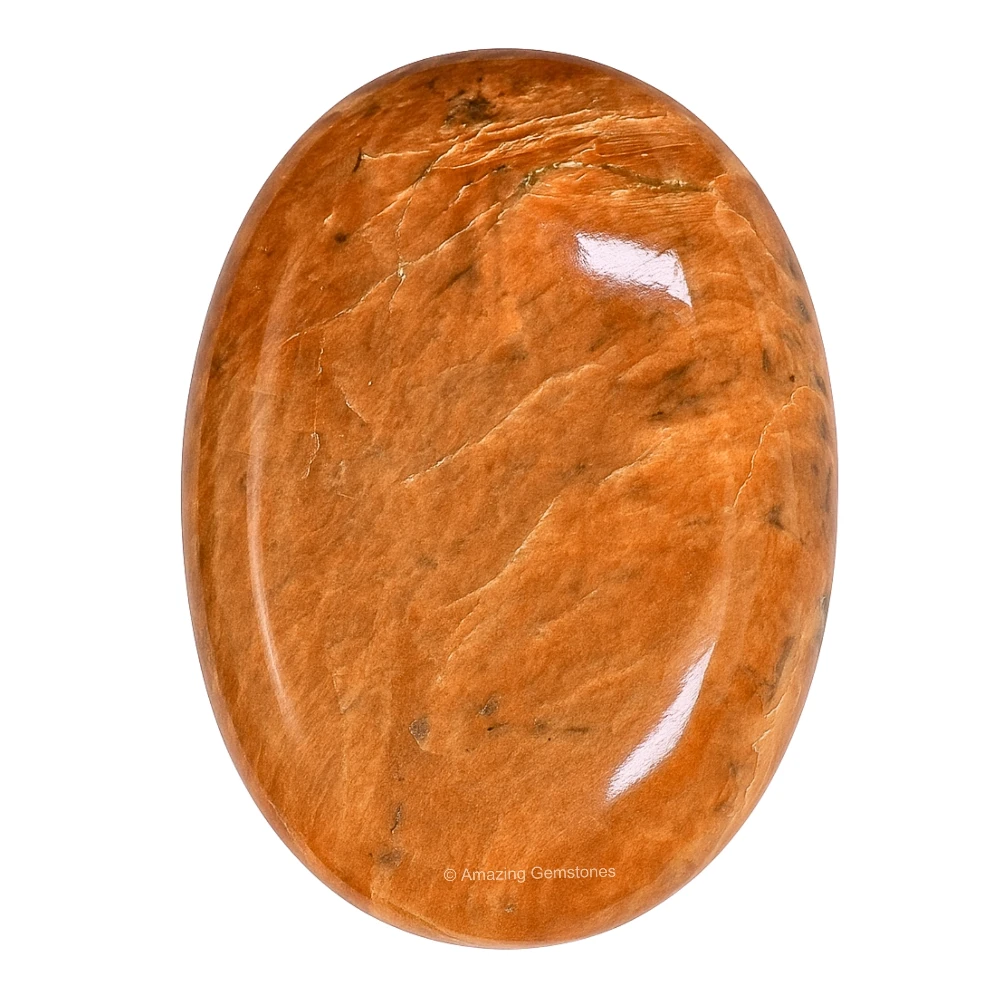 Peach Moonstone Palm Stone