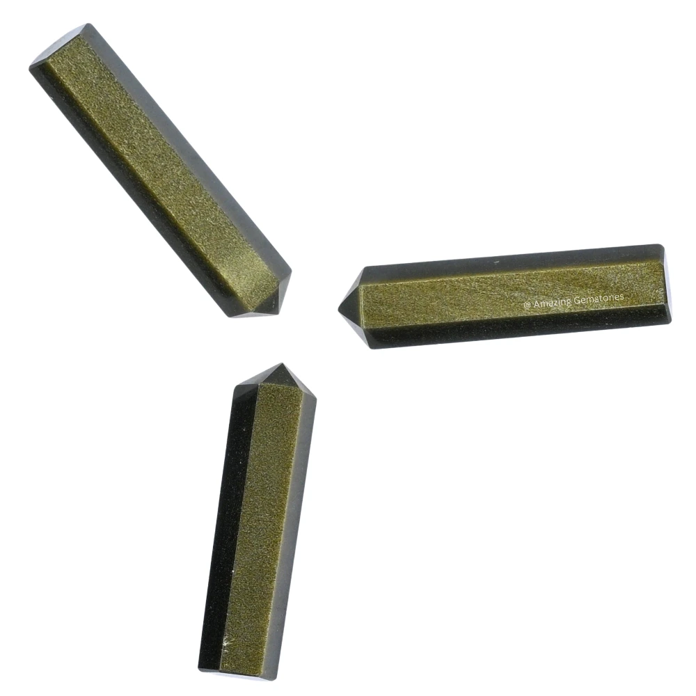 Gold Sheen Obsidian Pencil Points (Set of 50)