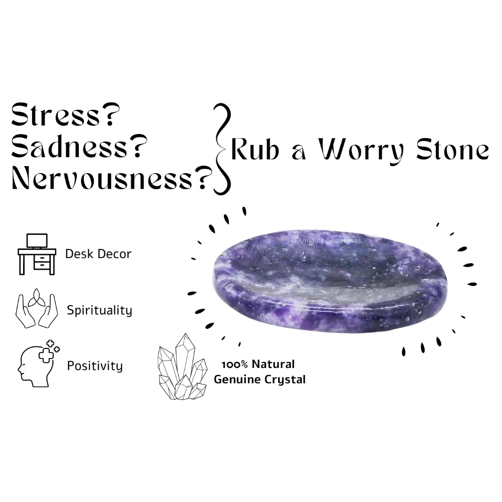 Lepidolite Worry Stone