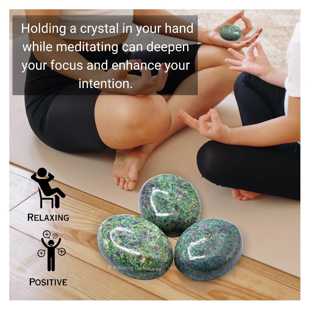 Ruby Fuchsite Palm Stone