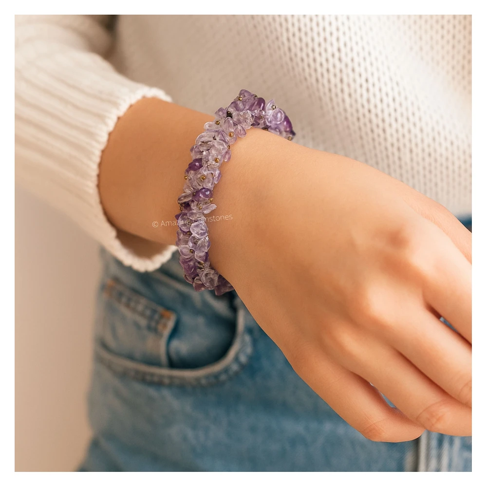Amethyst Chip Bracelet (Fuse)