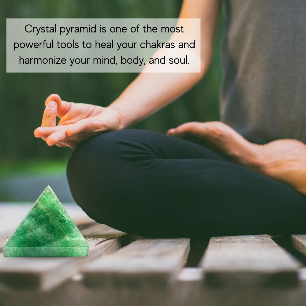 Green Strawberry Quartz Pyramid (2 Inch)