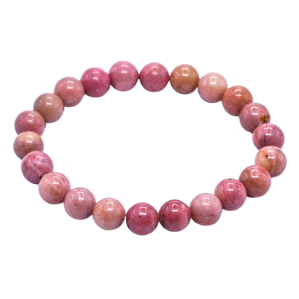 Pink Rhodonite Bracelet (Strechable)