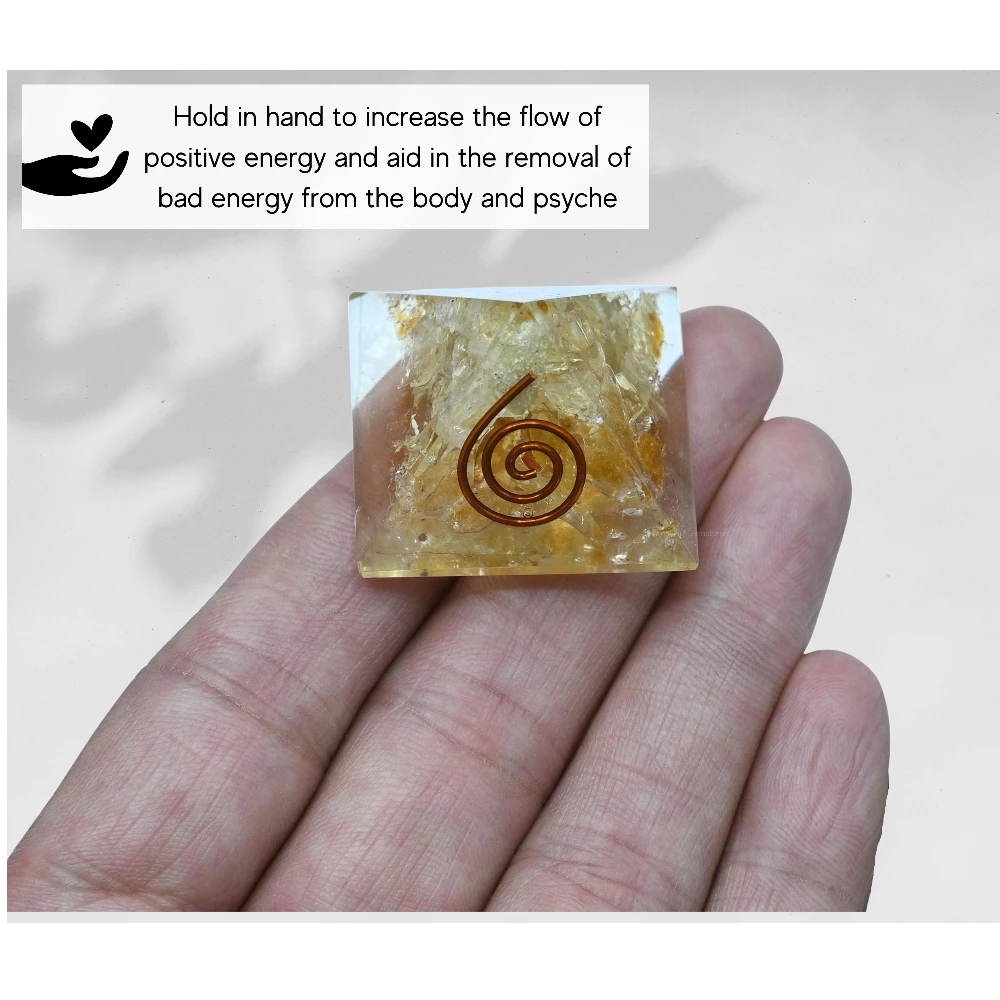 Citrine Orgone Pyramid - Mini